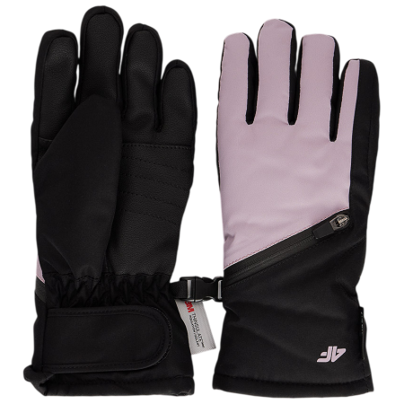 Detské rukavice 4F Gloves Fnk U231 Light Violet čierna/fialová Light Violet