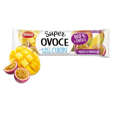 Tyčinka Emco Super ovocie mango/maracuja 30g