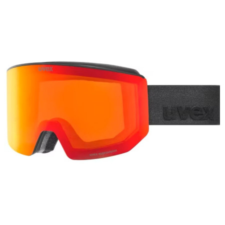 Lyžiarske okuliare Uvex Lace Attract FM oranžová BLACK MATT DL/RED-ORANGE S2
