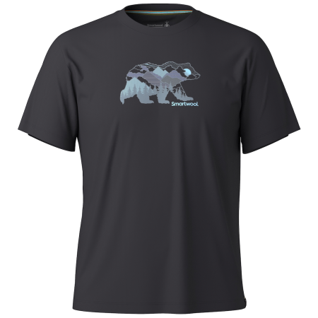 Tričko Smartwool Bear View Short Sleeve Graphic Tee čierna BLACK