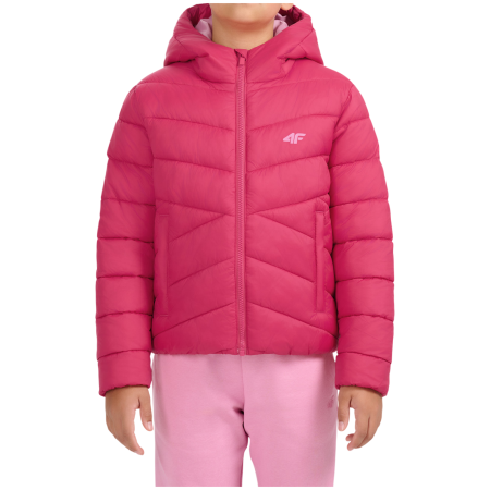 Detská bunda 4F Down Jacket F0917 Hot Pink ružová Hot Pink