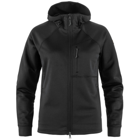 Dámska bunda Fjällräven Abisko Grid Fleece Hoodie W čierna Black