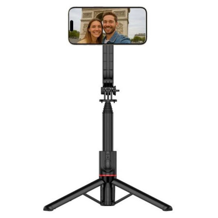 Selfie tyč Swissten Bluetooth selfie stick MagSafe Tripod čierna