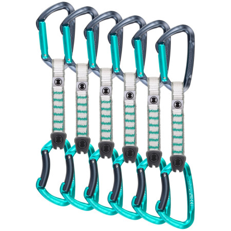 Expresky Skylotec Lime Set Nylon - pack of 6 sivá/zelená Anthracite/Acquamarine