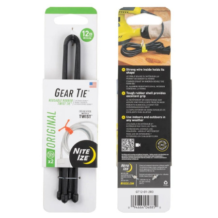 Viazací drôt Nite Ize Gear Tie 12" čierna Černá
