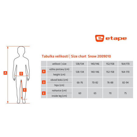 Detské softshellové nohavice Etape Snow WS