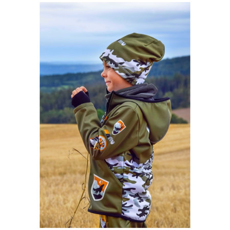 Detská softshellová bunda WAMU Khaki