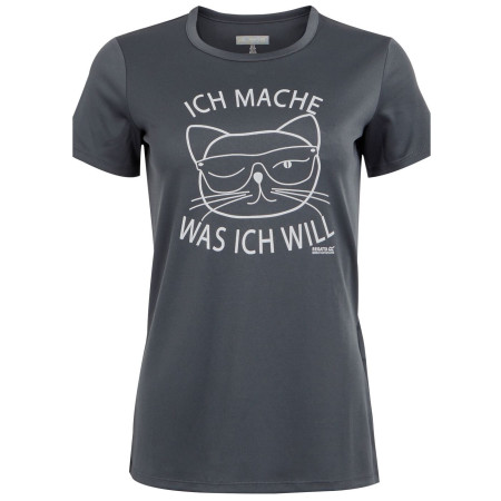 Dámske tričko Regatta Wmn Fingal Slogan sivá