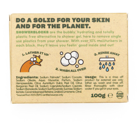 Sprchový gél Shower Blocks Solid Shower Gel EO Range - Sweet Orange & Bergamot