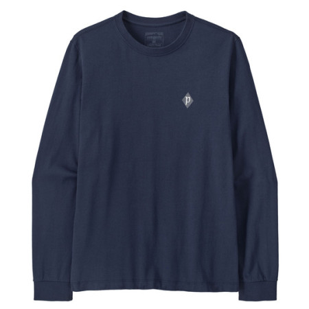 Pánske tričko Patagonia M's L/S MW Hut Tripper Skyline T-Shirt modrá New Navy
