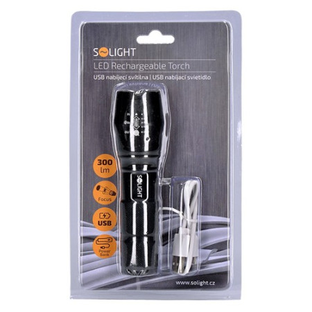 Nabíjacie svietidlo Solight LED Rechargeable Torch