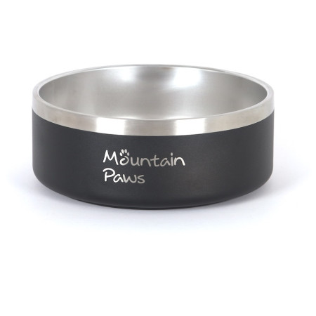 Miska pre psa Mountain Paws Basecamp Dog Bowl čierna/strieborná Black