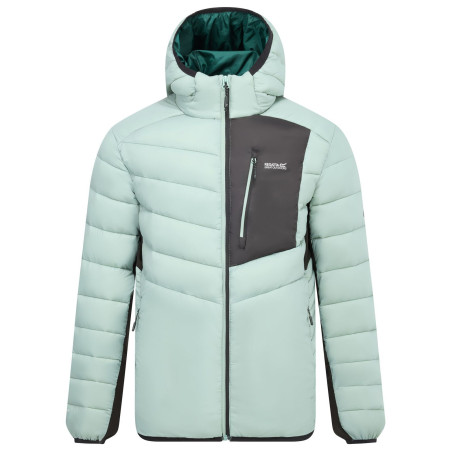 Pánska hybridná bunda Regatta Hooded Leedre Hybrid svetlozelená GlacrGrn/Blk