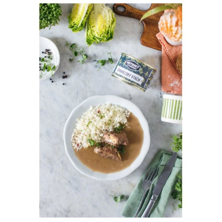 Hlavné jedlo Hotovky z plechovky Španielsky vtáčik 400g