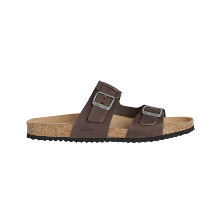 Pánske papuče Geox U Sandal Ghita hnedá DK COFFEE