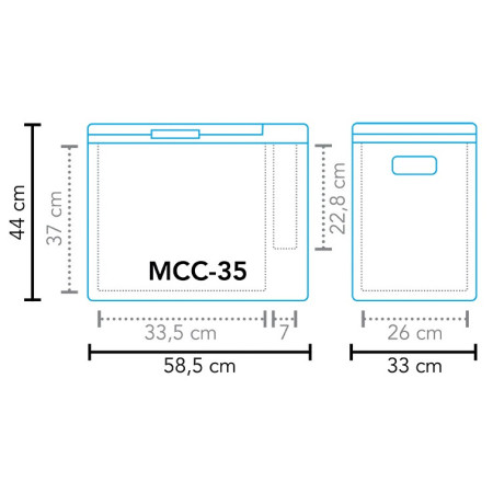 Kompresorová chladnička Mestic Compressor MCC-35 AC/DC