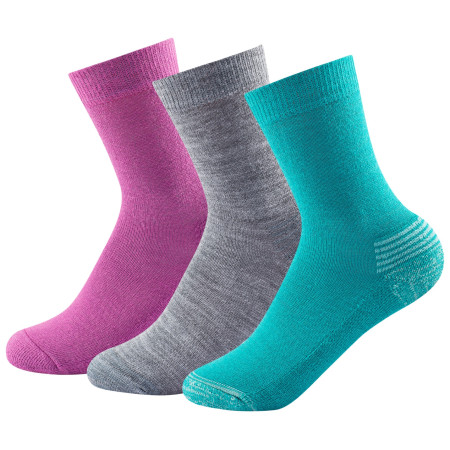 Detské ponožky Devold Daily Medium Kid Sock 3PK ružová GirlMix