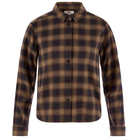 Dámska košeľa Fjällräven Övik Boxy Flannel Shirt W hnedá Black-Wood Brown