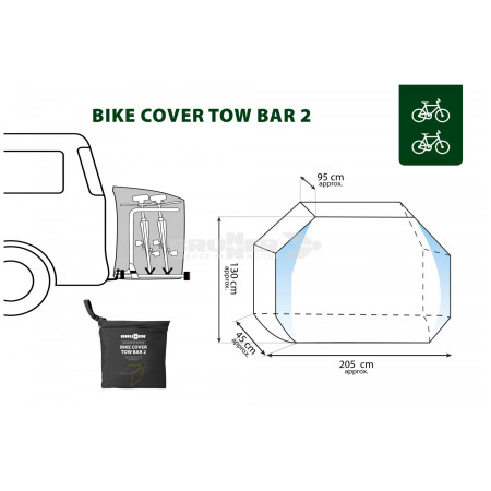 Nepremokavý obal Brunner Bike Cover Tow Bar 1/2