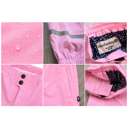 Detské nepremokavé nohavice DucKsday Rainpants Pink/em