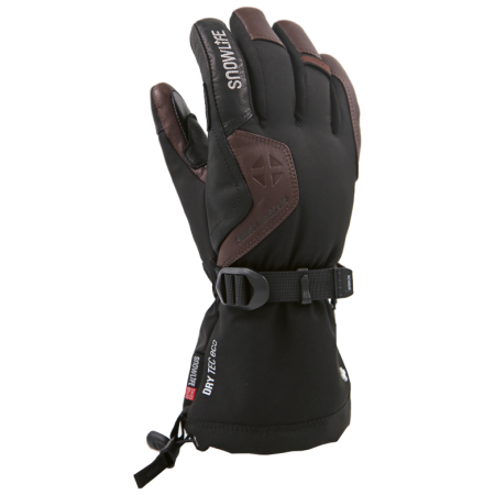 Pánske lyžiarske rukavice SnowLife Capricorn DT Eco Glove čierna/hnedá black/brown