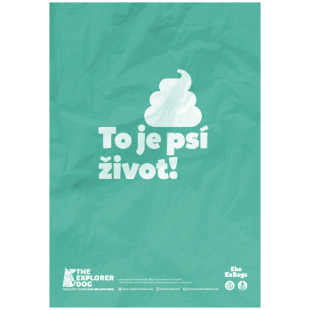 Vrecká na psie výkaly Explorer Dog Eko Exbags Mint 270 ks