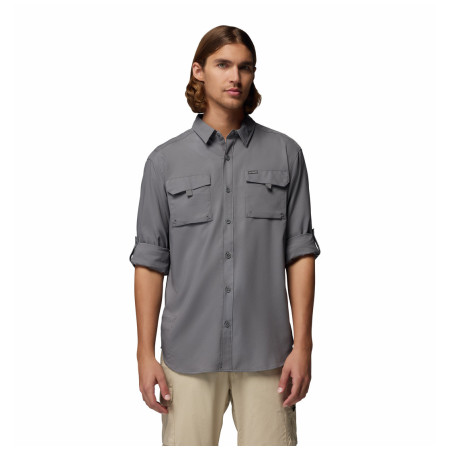 Pánska košeľa Columbia Silver Ridge™ Utility II LS Shirt sivá City Grey