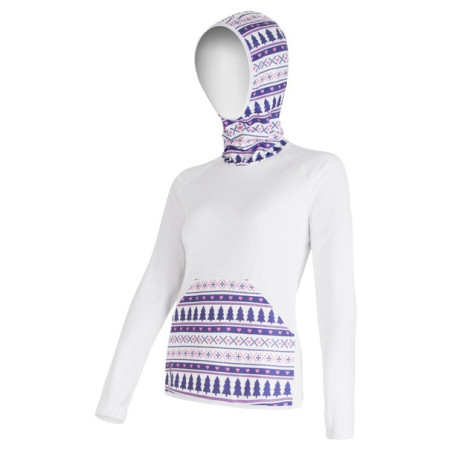 Dámská mikina Sensor Tecnostrech bílá s kapucí