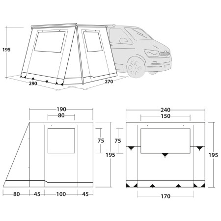 Prístrešok Outwell Backroads Awning Room