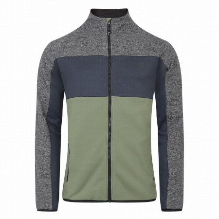 Pánska mikina Dare 2b Venture Fleece sivá/zelená ChG/BkM/OlGn