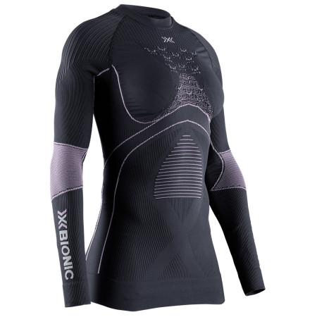 Dámske funkčné tričko X-Bionic Energy Accumulator 4.0 Shirt Lg Sl čierna/ružová CHARCOAL/MAGNOLIA