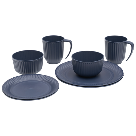 Sada riadov Outwell Delish 2 Person Dinner Set tmavomodrá Navy Night