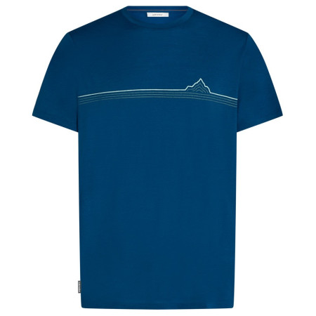 Pánske tričko Icebreaker Men Merino 150 Tech Lite SS Tee Range Stripes modrá Atlantis