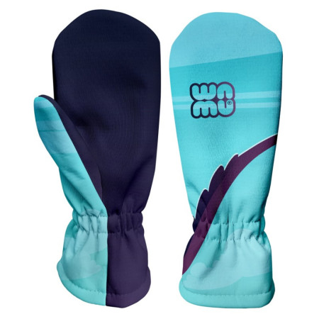 Detské softshellové rukavice WAMU Dragon Fantasy modrá BLUE