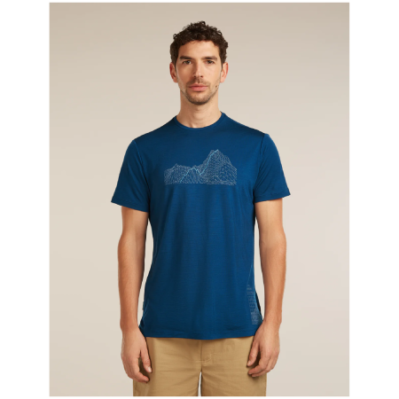 Pánske funkčné tričko Icebreaker Merino Blend 125 Cool-Lite™ Sphere SS Tee Beta modrá ATLANTIS