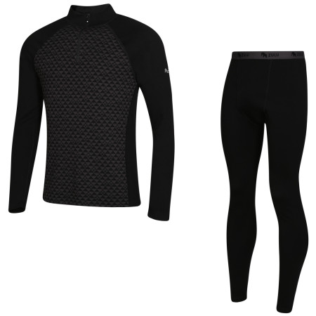 Pánsky funkčný set Zulu Merino 240 Zip Long čierna Black