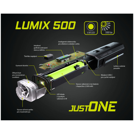 Predné svetlo Just One LUMIX 500