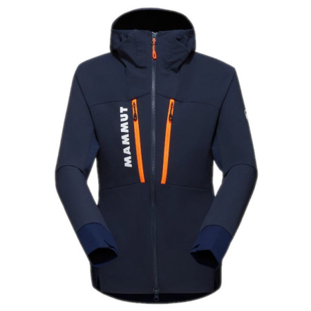 Dámska bunda Mammut Aenergy SO Hybrid Hooded Jacket Women modrá/oranžová Marine-Vibrant Orange