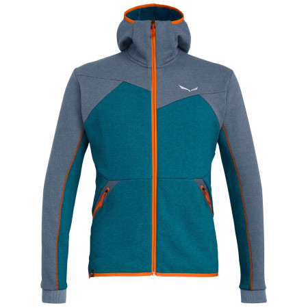 Pánska mikina Salewa Solid Logo Dry M FZ HDY - flint stone melange