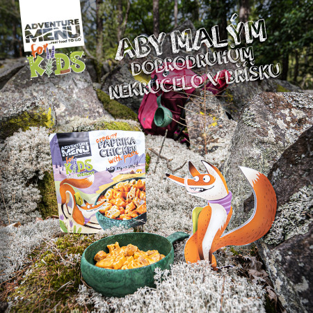 Dehydrované jedlo Adventure Menu Kurča na paprike s cestovinami