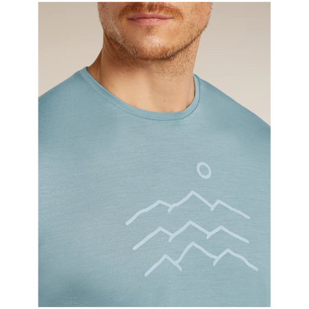 Pánske funkčné tričko Icebreaker Merino Blend 125 Cool-Lite™ Sphere SS Tee Across the Peaks