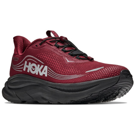 Pánske bežecké topánky Hoka Clifton 11 GTX červená/čierna Varsity Burgundy / Carbon Black