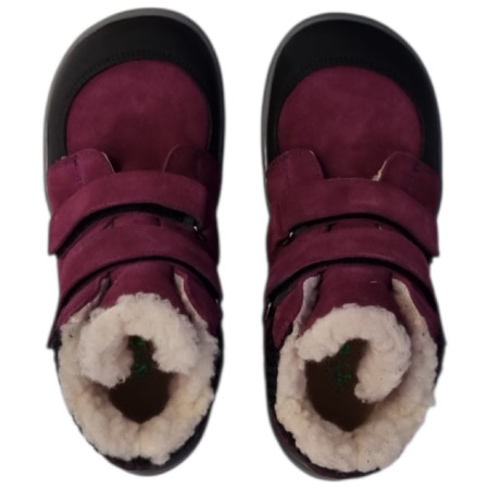 Detské barefoot topánky beBare 3555TY Bordeaux