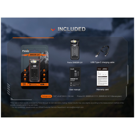 Vrecková baterka Fenix SW05R-UV