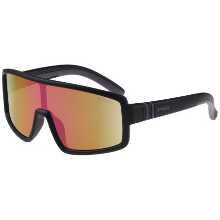 Športové okuliare R2 Invader čierna Barva čočky : hnědá Povrchová úprava čočky : černočervený chrom