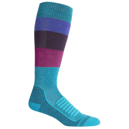 Dámske podkolienky Icebreaker Women's Ski+ Medium OTC Wide Stripe-arctic teal