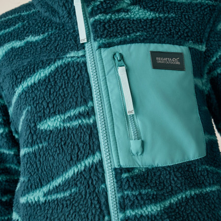 Detská funkčná mikina Regatta Junior Frankie Warm Fleece Mediterranea Zebra