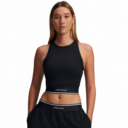 Dámsky top Under Armour Meridian Rib Branded Tank čierna Black