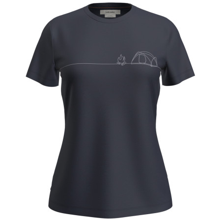 Dámske funkčné tričko Icebreaker W Mer 150 Tech Lite SS Tee Single Line C tmavomodrá Midnight Navy