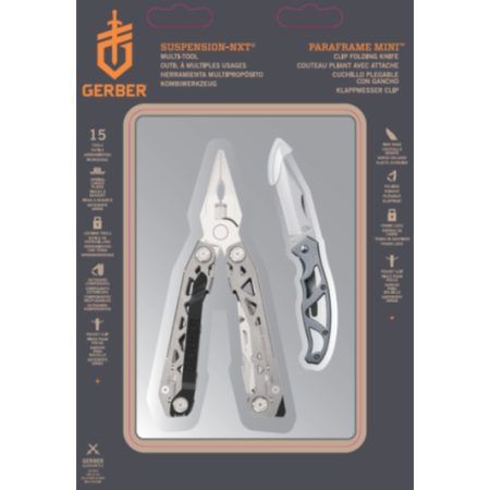 Darčekový set Multitool Gerber Suspension NXT + Nôž Mini Paraframe